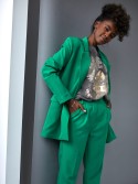 Elegant green cigarette pants with a crease SFMY16767 - Online store - Boutique